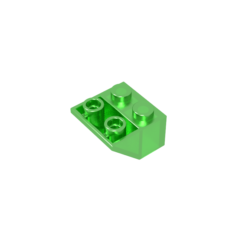 GDS-599 - Slope Inverted 45 Degrees 2 x 2 [Ovoid Bottom Pin, Bar-sized Stud Holes]