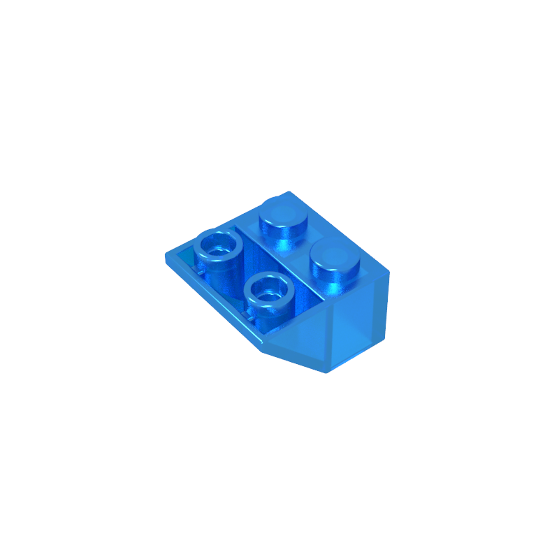 GDS-599 - Slope Inverted 45 Degrees 2 x 2 [Ovoid Bottom Pin, Bar-sized Stud Holes]