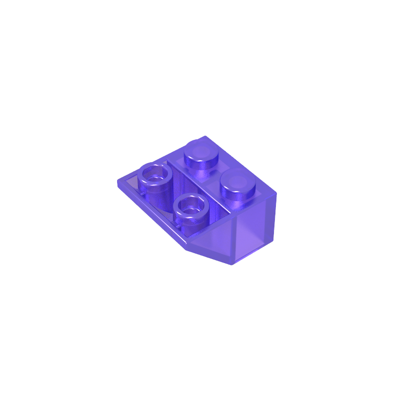 GDS-599 - Slope Inverted 45 Degrees 2 x 2 [Ovoid Bottom Pin, Bar-sized Stud Holes]