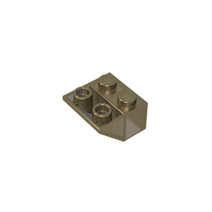 GDS-599 - Slope Inverted 45 Degrees 2 x 2 [Ovoid Bottom Pin, Bar-sized Stud Holes]