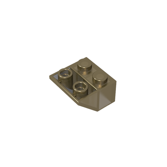 GDS-599 - Slope Inverted 45 Degrees 2 x 2 [Ovoid Bottom Pin, Bar-sized Stud Holes]