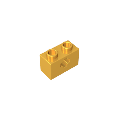 GDS-633 - Technic Brick 1 x 2 with Axle Hole Type 1 [+ Opening] and Bottom Pin