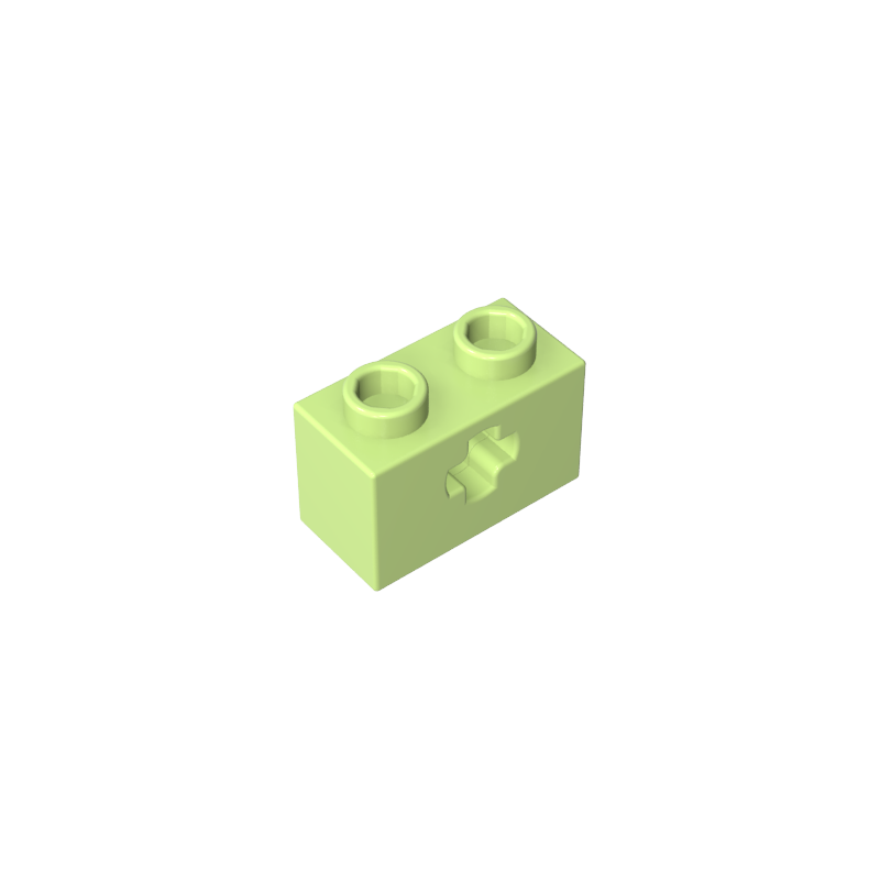 GDS-633 - Technic Brick 1 x 2 with Axle Hole Type 1 [+ Opening] and Bottom Pin