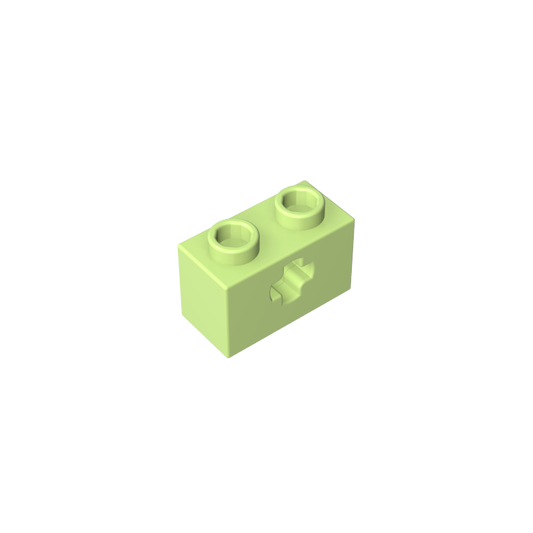 GDS-633 - Technic Brick 1 x 2 with Axle Hole Type 1 [+ Opening] and Bottom Pin