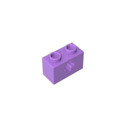 GDS-633 - Technic Brick 1 x 2 with Axle Hole Type 1 [+ Opening] and Bottom Pin