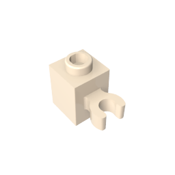 GDS-647 - Brick Special 1 x 1 with Clip Vertical [Open O Clip, Hollow Stud]