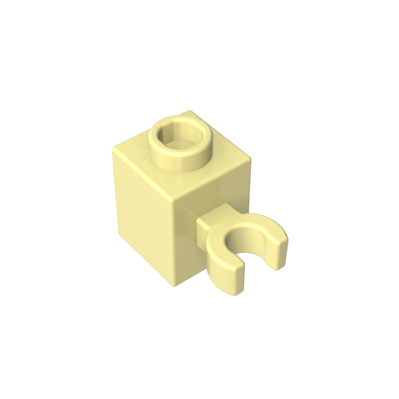 GDS-647 - Brick Special 1 x 1 with Clip Vertical [Open O Clip, Hollow Stud]