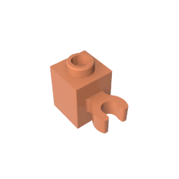 GDS-647 - Brick Special 1 x 1 with Clip Vertical [Open O Clip, Hollow Stud]