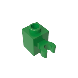 GDS-647 - Brick Special 1 x 1 with Clip Vertical [Open O Clip, Hollow Stud]