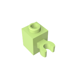 GDS-647 - Brick Special 1 x 1 with Clip Vertical [Open O Clip, Hollow Stud]