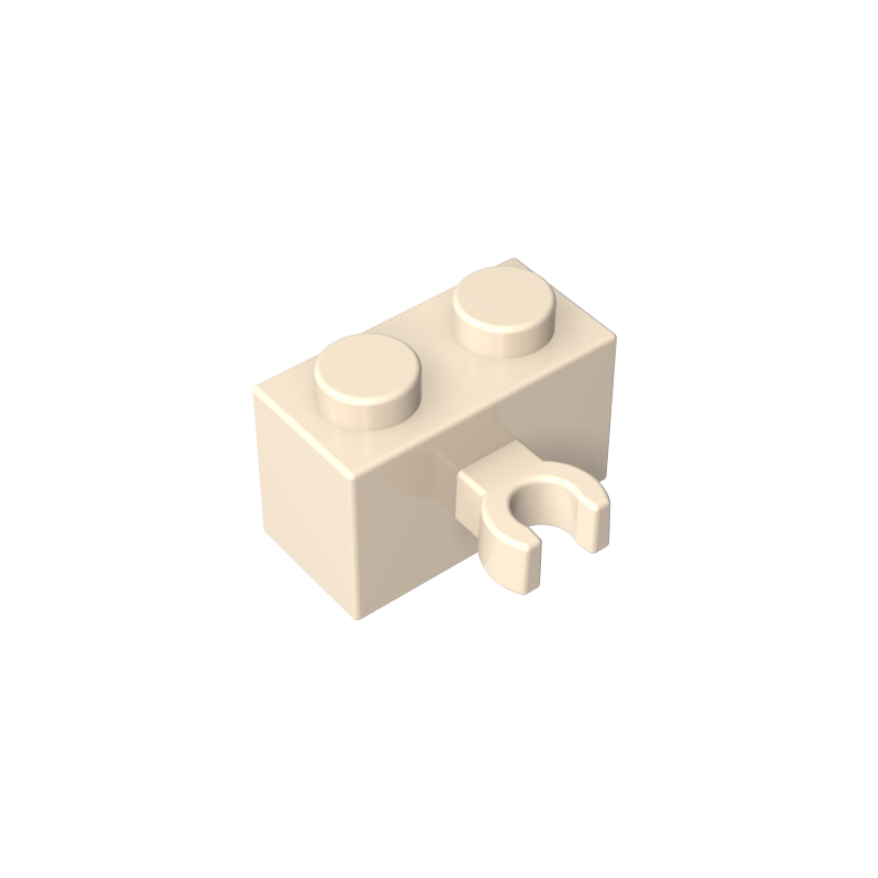 GDS-651 - Brick Special 1 x 2 with Vertical Clip [Thick U Clip]