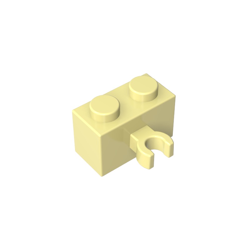 GDS-651 - Brick Special 1 x 2 with Vertical Clip [Thick U Clip]