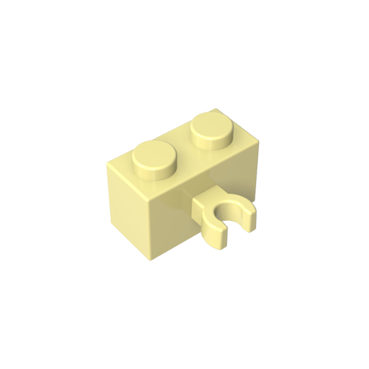GDS-651 - Brick Special 1 x 2 with Vertical Clip [Thick U Clip]