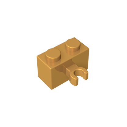 GDS-651 - Brick Special 1 x 2 with Vertical Clip [Thick U Clip]