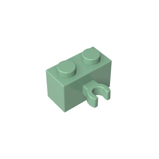 GDS-651 - Brick Special 1 x 2 with Vertical Clip [Thick U Clip]