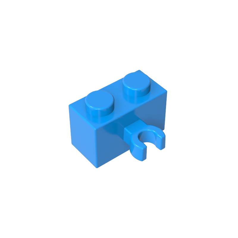 GDS-651 - Brick Special 1 x 2 with Vertical Clip [Thick U Clip]