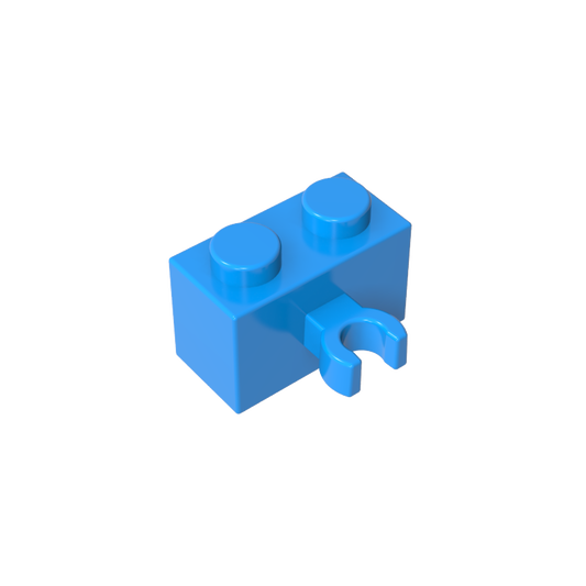 GDS-651 - Brick Special 1 x 2 with Vertical Clip [Thick U Clip]