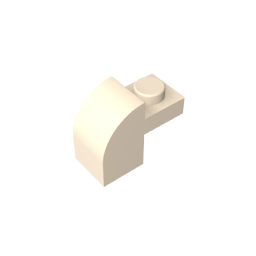 GDS-654 - Brick Curved 1 x 2 x 1 1/3 with Curved Top
