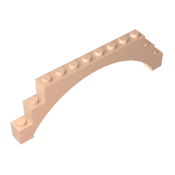 GDS-676 - Brick Arch 1 x 12 x 3 Raised Arch with 5 Cross Supports