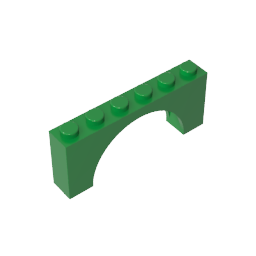 GDS-678 - Brick Arch 1 x 6 x 2 - Thin Top without Reinforced Underside [New Version]