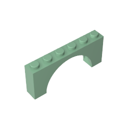 GDS-678 - Brick Arch 1 x 6 x 2 - Thin Top without Reinforced Underside [New Version]