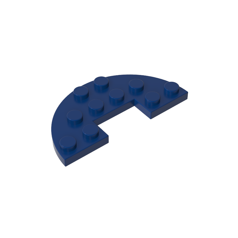 GDS-705 - Plate Round Half 3 x 6 with 1 x 2 Cutout
