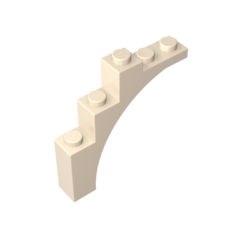 GDS-715 - Brick Arch 1 x 5 x 4 [Irregular Bow, Raised Underside Cross Supports]