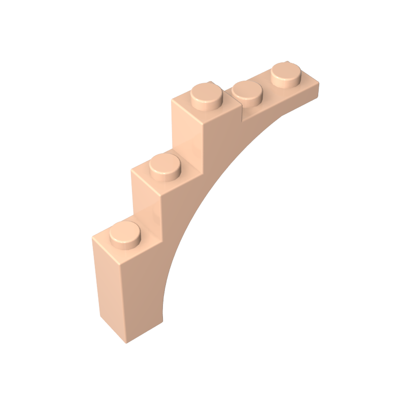 GDS-715 - Brick Arch 1 x 5 x 4 [Irregular Bow, Raised Underside Cross Supports]