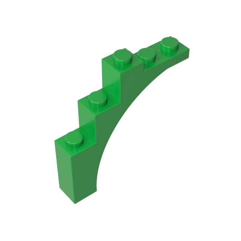 GDS-715 - Brick Arch 1 x 5 x 4 [Irregular Bow, Raised Underside Cross Supports]