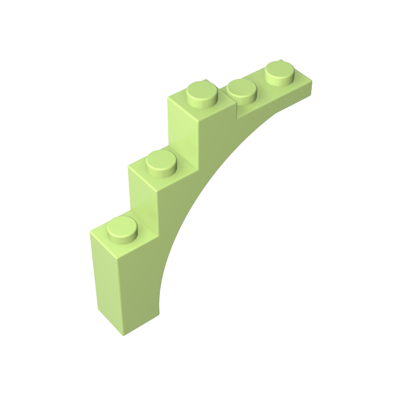 GDS-715 - Brick Arch 1 x 5 x 4 [Irregular Bow, Raised Underside Cross Supports]