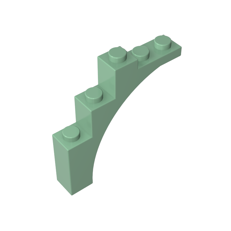 GDS-715 - Brick Arch 1 x 5 x 4 [Irregular Bow, Raised Underside Cross Supports]