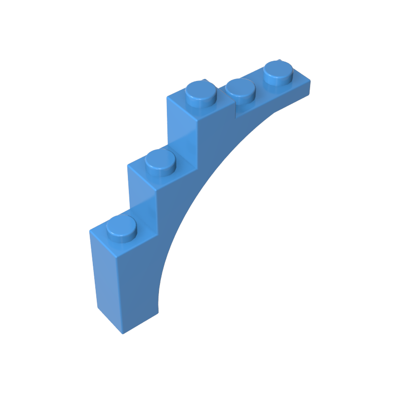 GDS-715 - Brick Arch 1 x 5 x 4 [Irregular Bow, Raised Underside Cross Supports]