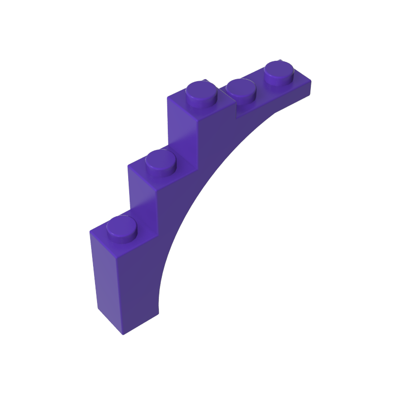 GDS-715 - Brick Arch 1 x 5 x 4 [Irregular Bow, Raised Underside Cross Supports]