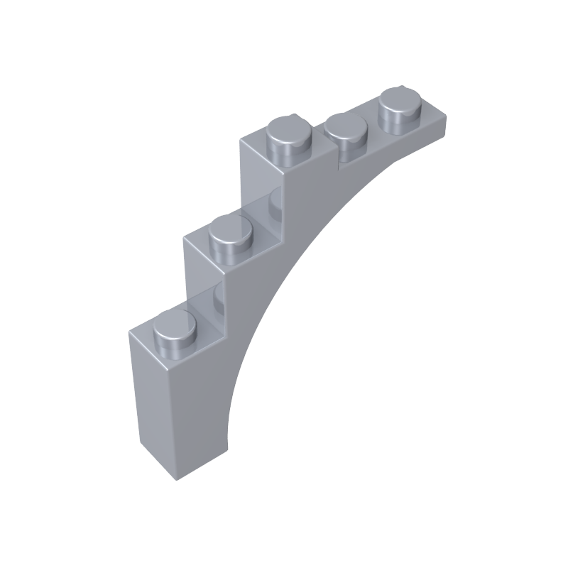 GDS-715 - Brick Arch 1 x 5 x 4 [Irregular Bow, Raised Underside Cross Supports]