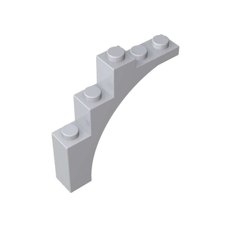 GDS-715 - Brick Arch 1 x 5 x 4 [Irregular Bow, Raised Underside Cross Supports]