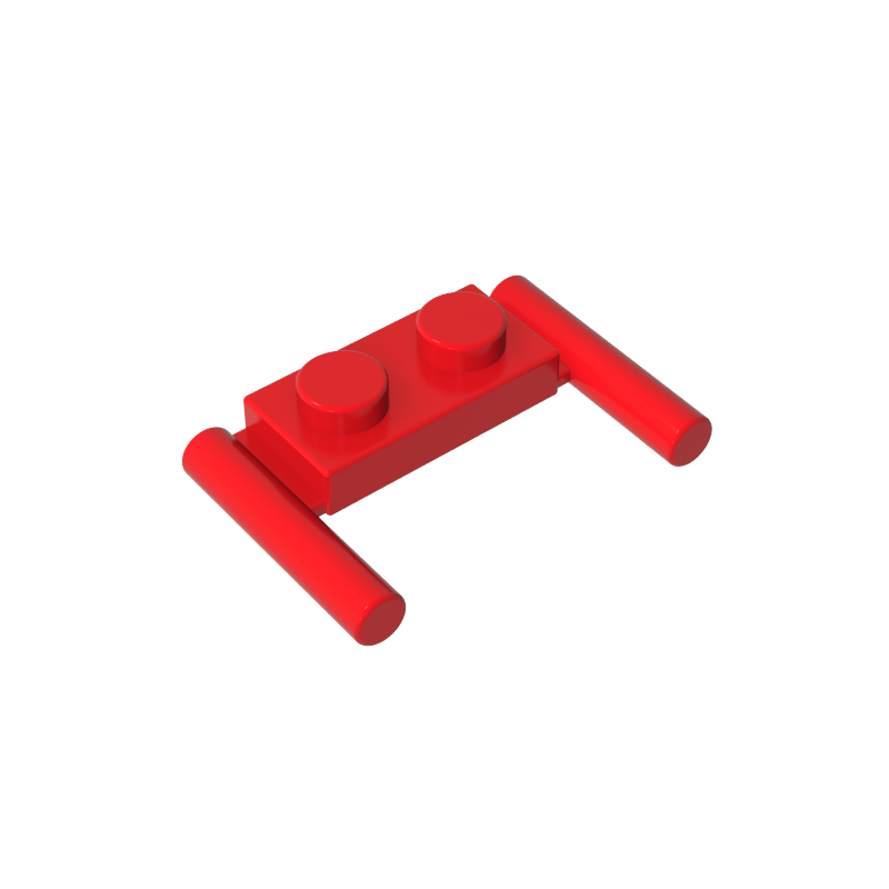 GDS-737 - Plate Special 1 x 2 with Handles [Flat Ends / Low Attachment]
