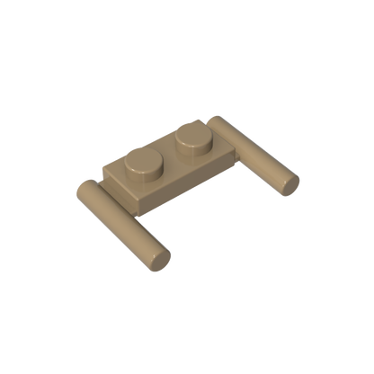 GDS-737 - Plate Special 1 x 2 with Handles [Flat Ends / Low Attachment]
