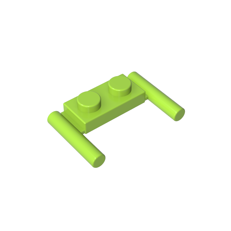 GDS-737 - Plate Special 1 x 2 with Handles [Flat Ends / Low Attachment]