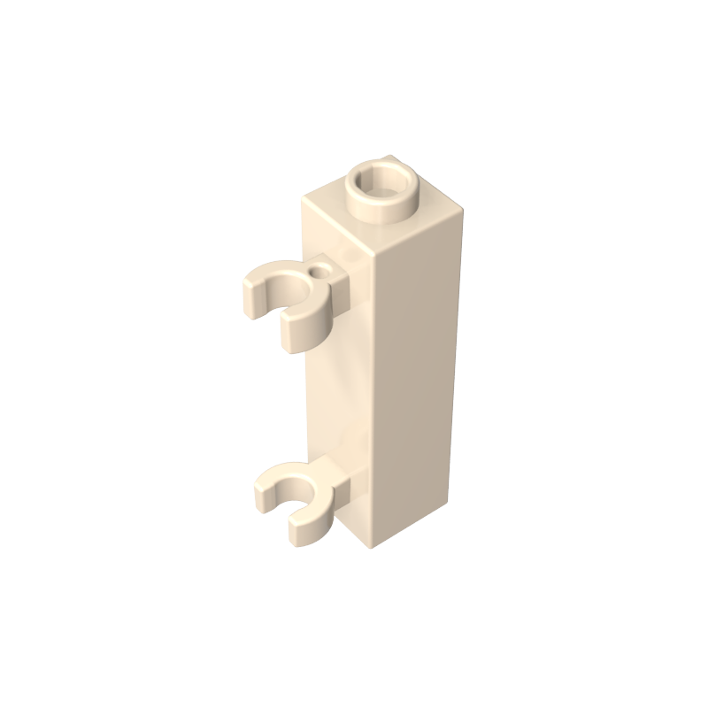 GDS-738 - Brick Special 1 x 1 x 3 with 2 Clips Vertical [Hollow Stud, Open O Clips]