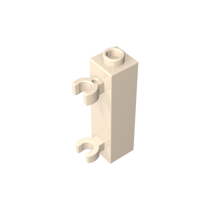 GDS-738 - Brick Special 1 x 1 x 3 with 2 Clips Vertical [Hollow Stud, Open O Clips]