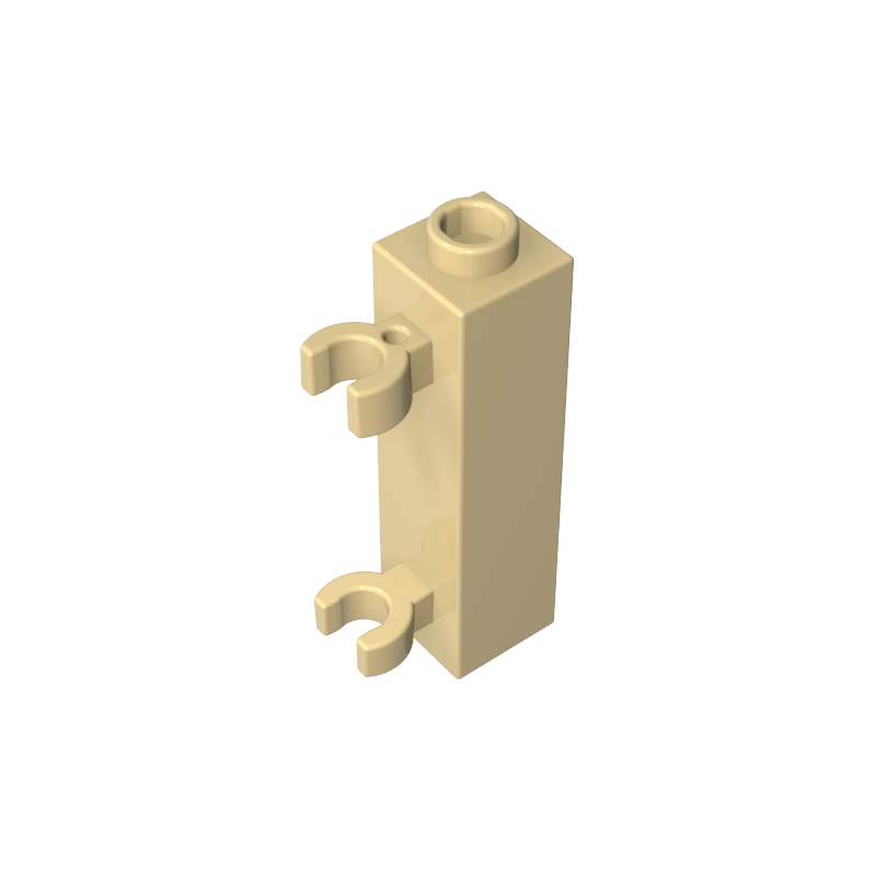 GDS-738 - Brick Special 1 x 1 x 3 with 2 Clips Vertical [Hollow Stud, Open O Clips]