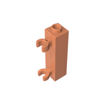 GDS-738 - Brick Special 1 x 1 x 3 with 2 Clips Vertical [Hollow Stud, Open O Clips]