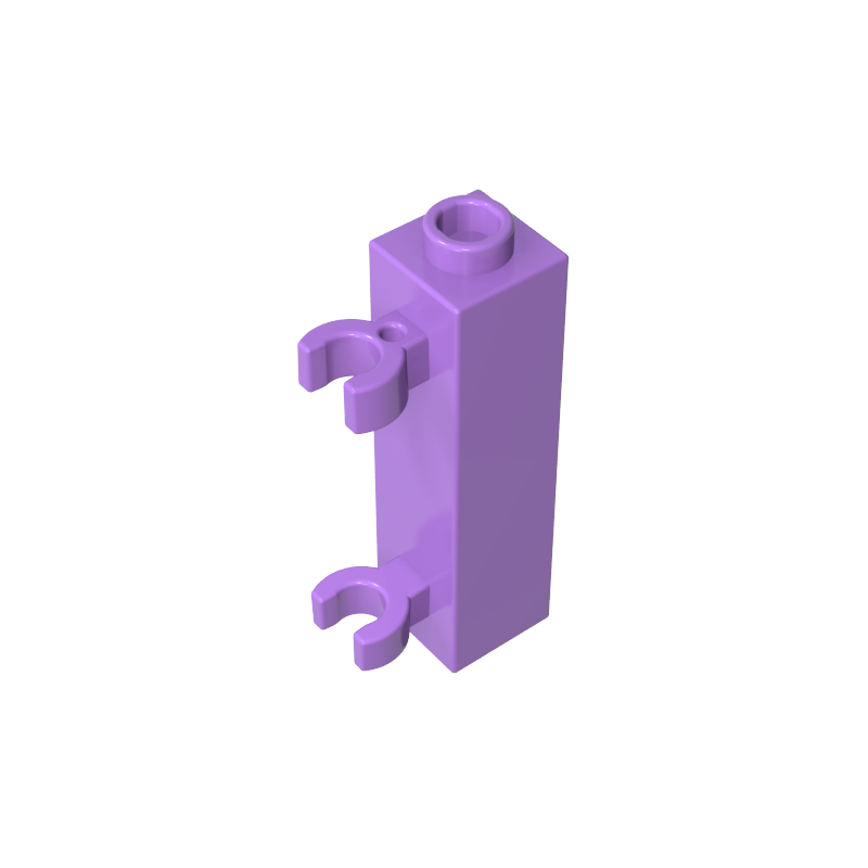 GDS-738 - Brick Special 1 x 1 x 3 with 2 Clips Vertical [Hollow Stud, Open O Clips]