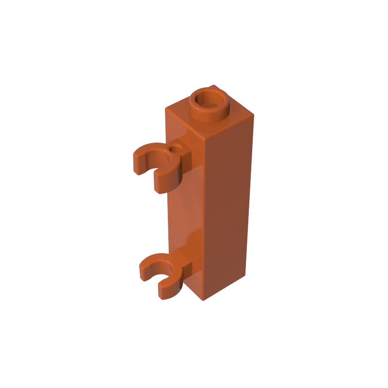 GDS-738 - Brick Special 1 x 1 x 3 with 2 Clips Vertical [Hollow Stud, Open O Clips]