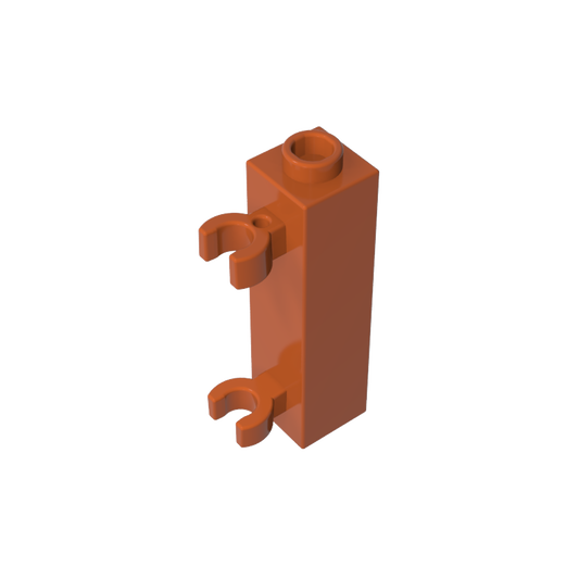 GDS-738 - Brick Special 1 x 1 x 3 with 2 Clips Vertical [Hollow Stud, Open O Clips]