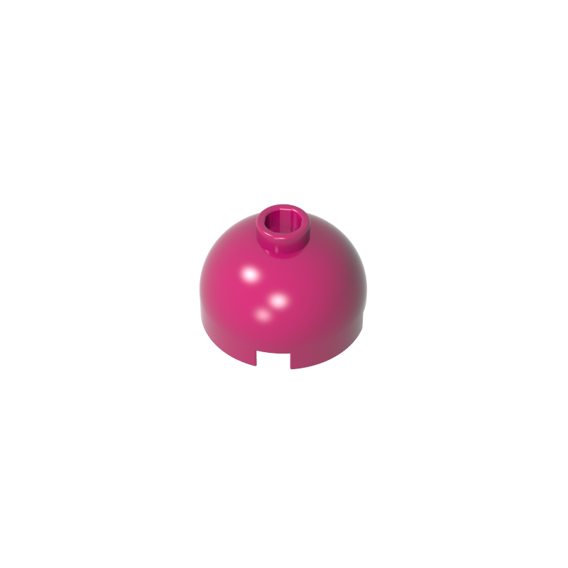 GDS-742 - Brick Round 2 x 2 Dome Top - Blocked Open Stud without Bottom Axle Holder