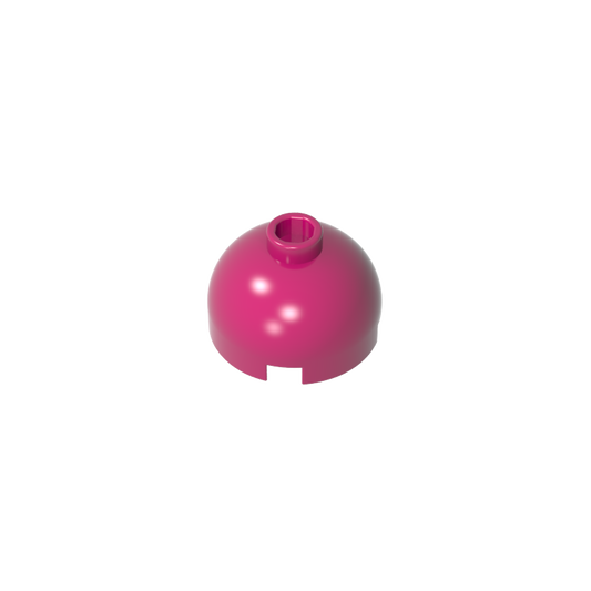 GDS-742 - Brick Round 2 x 2 Dome Top - Blocked Open Stud without Bottom Axle Holder