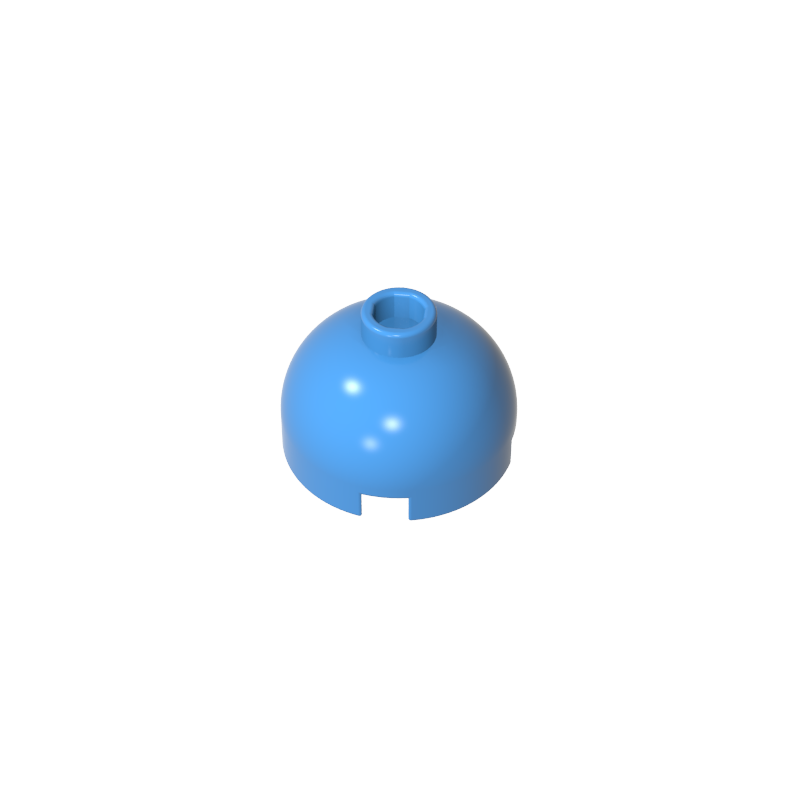 GDS-742 - Brick Round 2 x 2 Dome Top - Blocked Open Stud without Bottom Axle Holder
