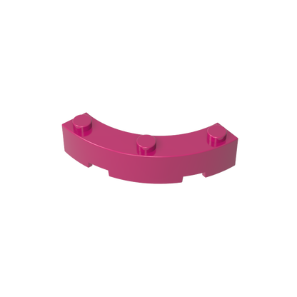 GDS-743 - Brick Round Corner 4 x 4 Macaroni Wide with 3 Studs