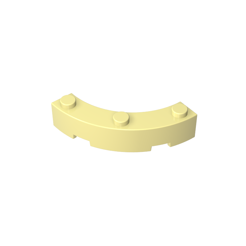 GDS-743 - Brick Round Corner 4 x 4 Macaroni Wide with 3 Studs
